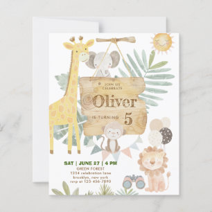 BUDGET Safari Jungle Animals Neutral Kids Birthday