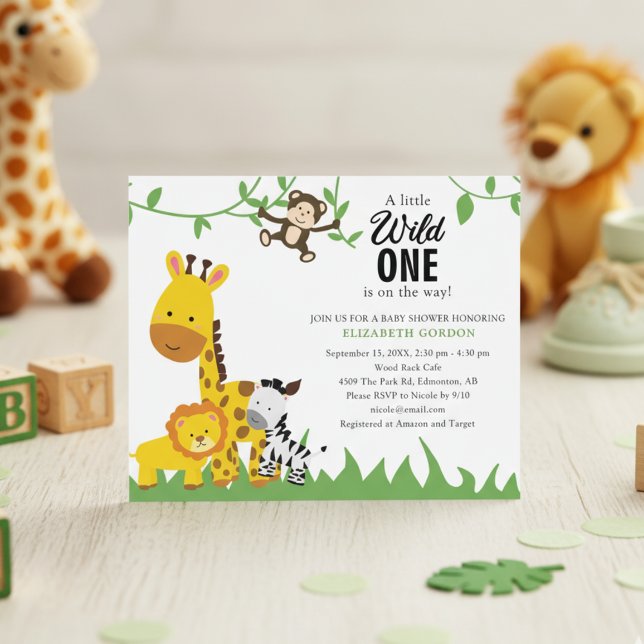 Budget Safari Wild One Baby Shower Jungle Animals  (Creator Uploaded)