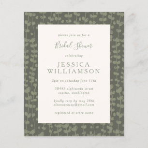 Budget Sage Botanical Greenery Bridal Shower