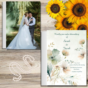 budget SAGE ELEGANT GREENERY FLORAL WEDDING Flyer