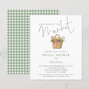 Budget Sage Gingham She’s off Market Bridal Shower