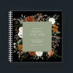 Budget sage green floral wedding guest book rustic<br><div class="desc">Terracotta,  natural,  sage green and black floral botanical stag modern rustic elegant arch wedding budget guest book favour decor design. Part of a modern collection.</div>