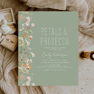 Budget Sage Green Petals & Prosecco Bridal Shower