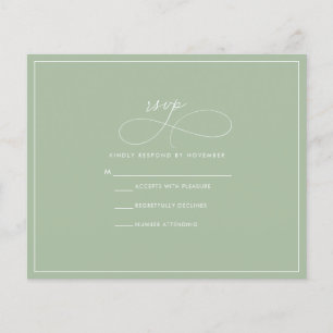 Budget Sage Green RSVP Flyer