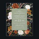 Budget sage green terracotta floral rustic elegant flyer<br><div class="desc">Budget rustic watercolor floral wedding invite. With beautiful natural,  terracotta,  blush pink,  black and sage green pampas grass eucalyptus watercolor details. This modern wedding invite is sure to set the style for your big day.</div>