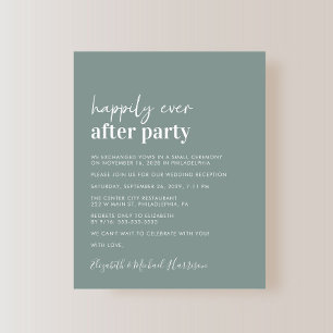 Budget Sage Green Wedding Reception Invitation