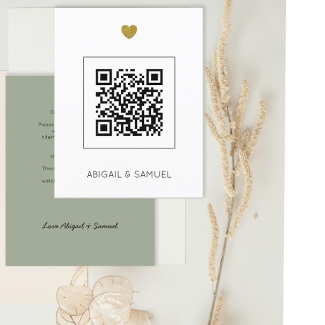 Budget Sage QR Code All in One Wedding Invitation (Creator Uploaded)