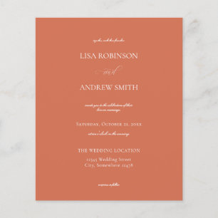 Budget Salmon Orange Calligraphy Wedding Flyer