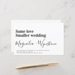 BUDGET Same Love Smaller Wedding  Invitation