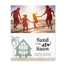 Budget Sand is the New Snow Photo Christmas Card