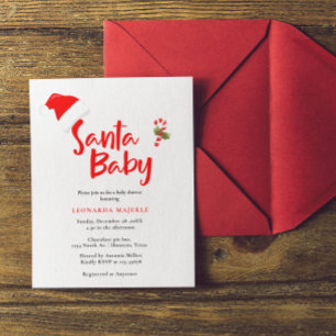 Budget Santa Baby Winter Baby Shower Invitation