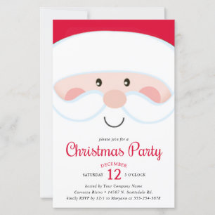Budget Santa Company Christmas Party Invite