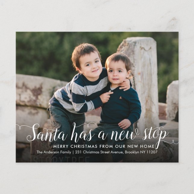 Budget Santa New Home Stop Photo Holiday Moving (Front)