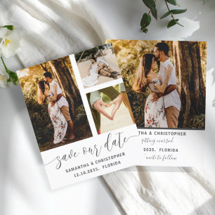 Budget Save Our Date Black & White 3 Photo 