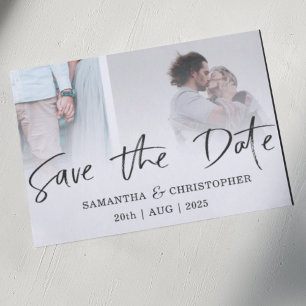 Budget Save the Date Black & White Photo Template