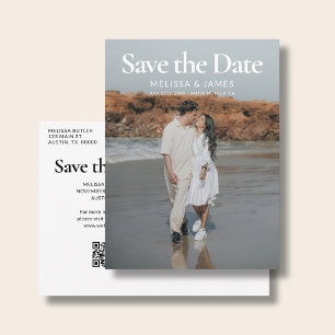 Budget Save The Date Elegant Cormorant Photo Announcement Postcard