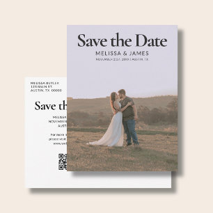 Budget Save The Date Elegant Cormorant Photo Announcement Postcard