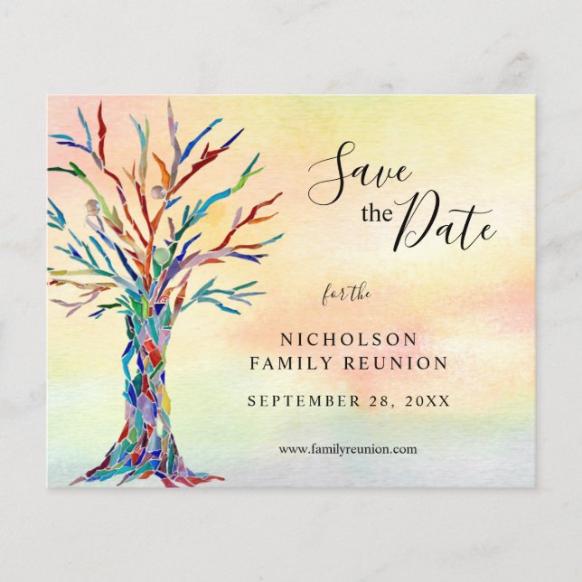 Budget Save The Date Family Reunion Announcement  (Front)