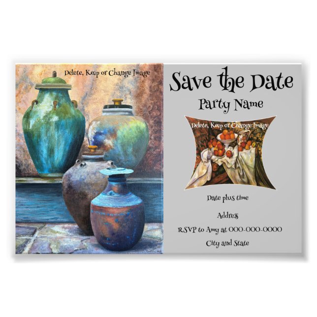 Budget Save the Date Party Invitation Photo Print (Front)