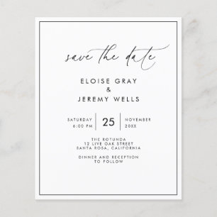 Budget Save the Date Postcard Flyer