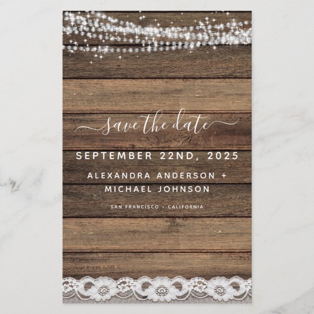 Budget Save the Date Rustic Farmhouse (Front)