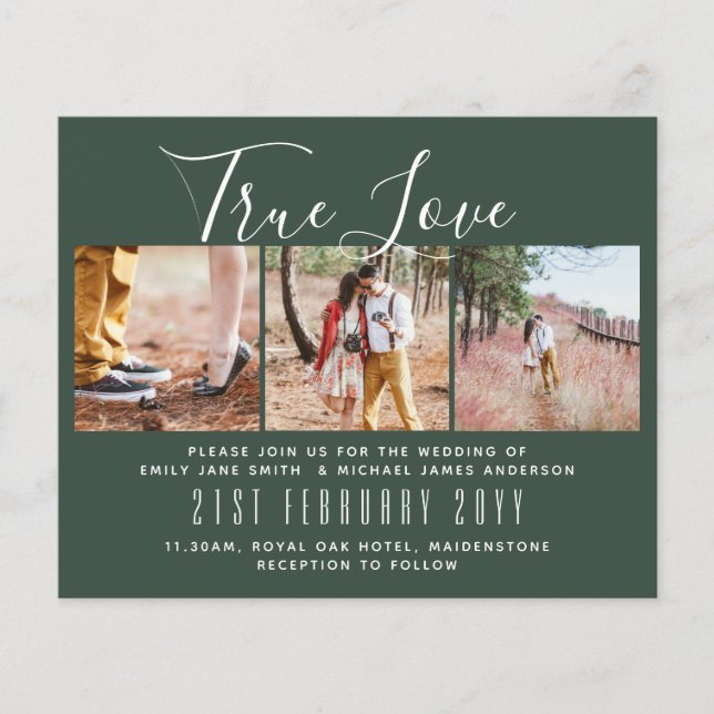 Budget Save the Dates Engagement PHOTO Modern Flyer (Front)