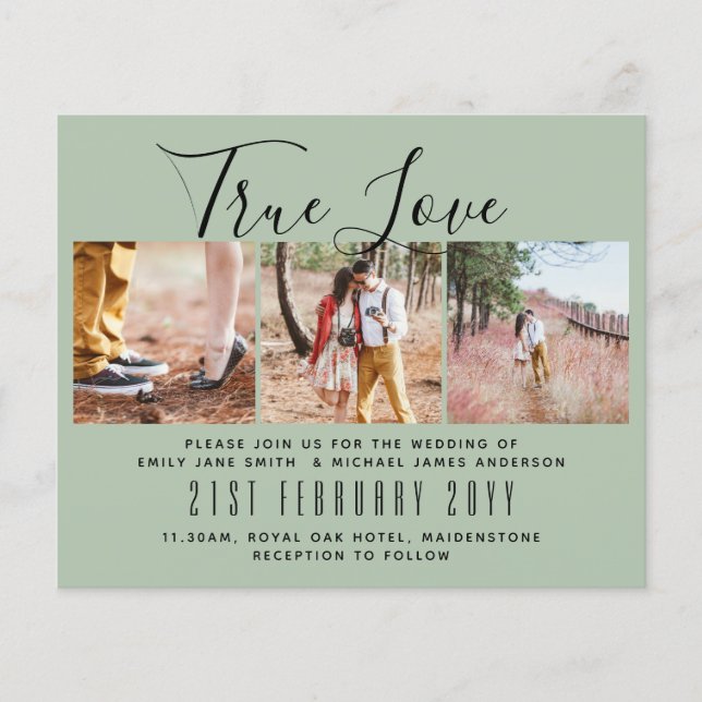 Budget Save the Dates Engagement PHOTO Modern Flyer (Front)