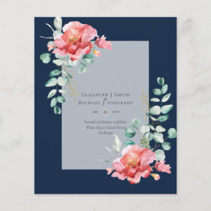 BUDGET SAVE THE DATES - White Roses Floral Flyer
