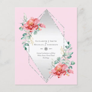 BUDGET SAVE THE DATES - White Roses Floral Flyer