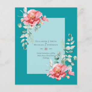 BUDGET SAVE THE DATES - White Roses Floral Flyer