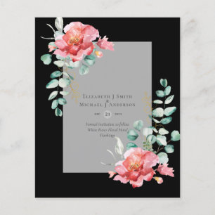 BUDGET SAVE THE DATES - White Roses Floral Flyer