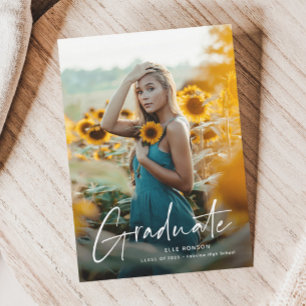 Budget Script 2 Photo Graduation Party Invitation