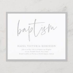 Budget Script Baptism & Christening Invitation