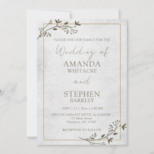 Budget Script Minimalist Wedding Invitation