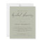 Budget Script Pale Sage Bridal Shower Invitation
