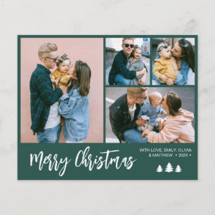 Budget Script Photo Collage Christmas Holiday Flye Flyer