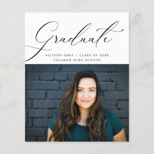 Budget Script Photo Graduation Card
