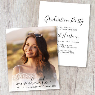 Budget Script Photo Graduation Invitation