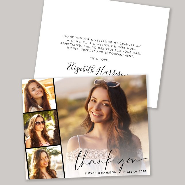 Budget Script Photo Overlay Graduation Thank You  (Creator Uploaded)