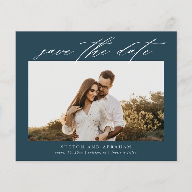 Budget Script Photo Save the Date (Front)