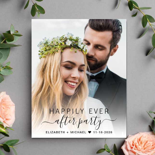 Budget Script  Photo Wedding Reception Invitation (Creator Uploaded)