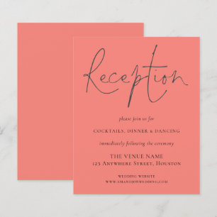Budget Script Reception Coral Rose Wedding Encl