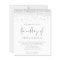 Budget Script Silver Glitter Wedding Invitation