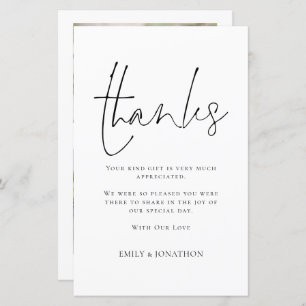 BUDGET Script Wedding 3 Photo Collage Quote Thanks