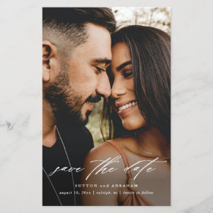Budget Script Wedding Photo Save The Date