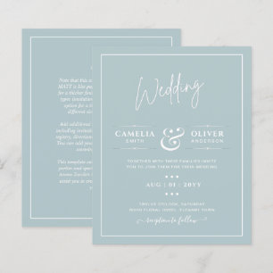 BUDGET Sea Glass Sage Green Monochrome Wedding