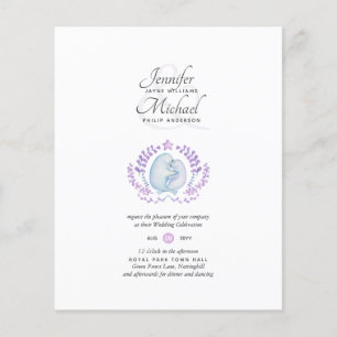 Budget Seals in Love Sealife Mauve Wedding Invites