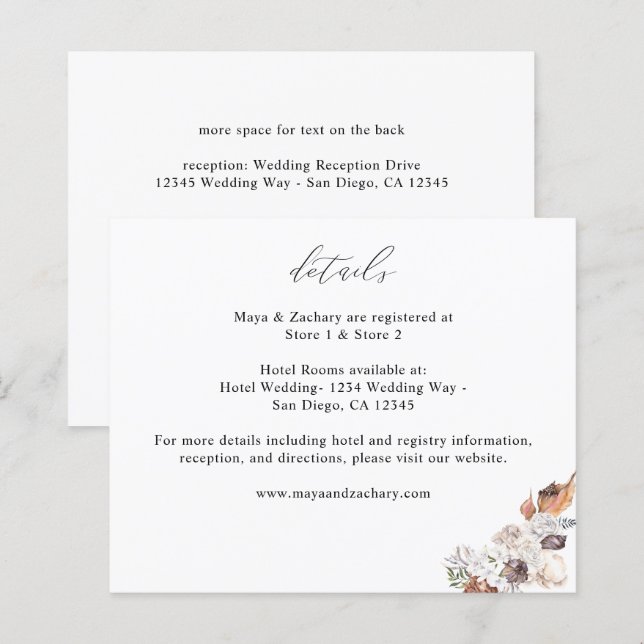 Budget Seashells & White Floral Details (Front/Back)