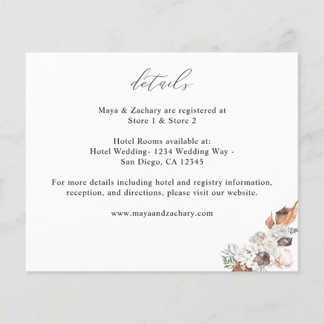 Budget Seashells & White Floral Details Flyer (Front)