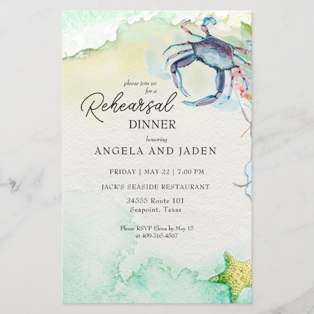 Budget Seaside Maryland Crab Rehearsal Dinner (Front)